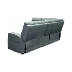 Ariel Leather Power Reclining Sectional with Heat & Massage