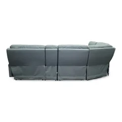 Ariel Leather Power Reclining Sectional with Heat & Massage