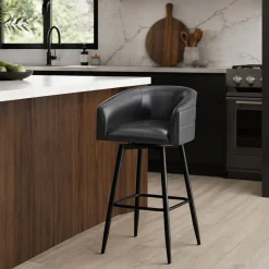 Barrel Bar Stool - Black