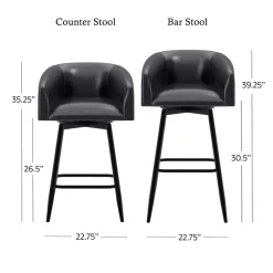Barrel Bar Stool - Black