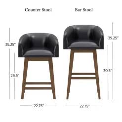 Barrel Bar Stool - Black