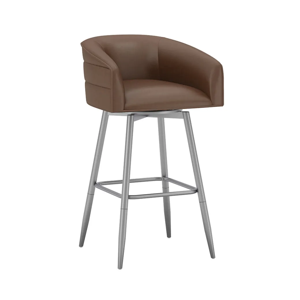 Barrel Bar Stool - Brown