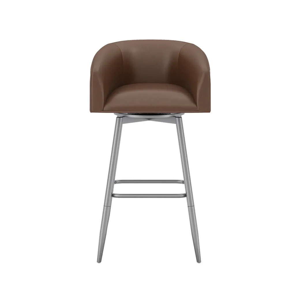 Barrel Bar Stool - Brown