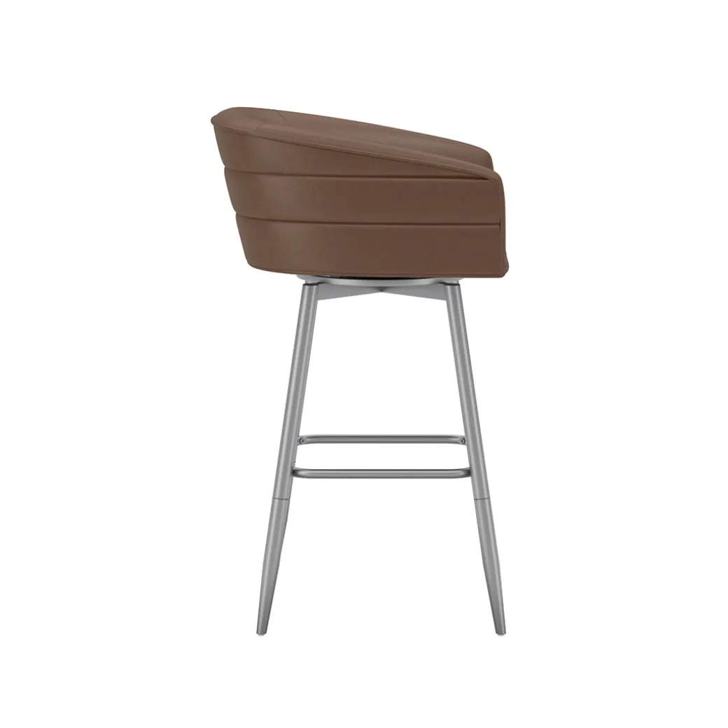 Barrel Bar Stool - Brown