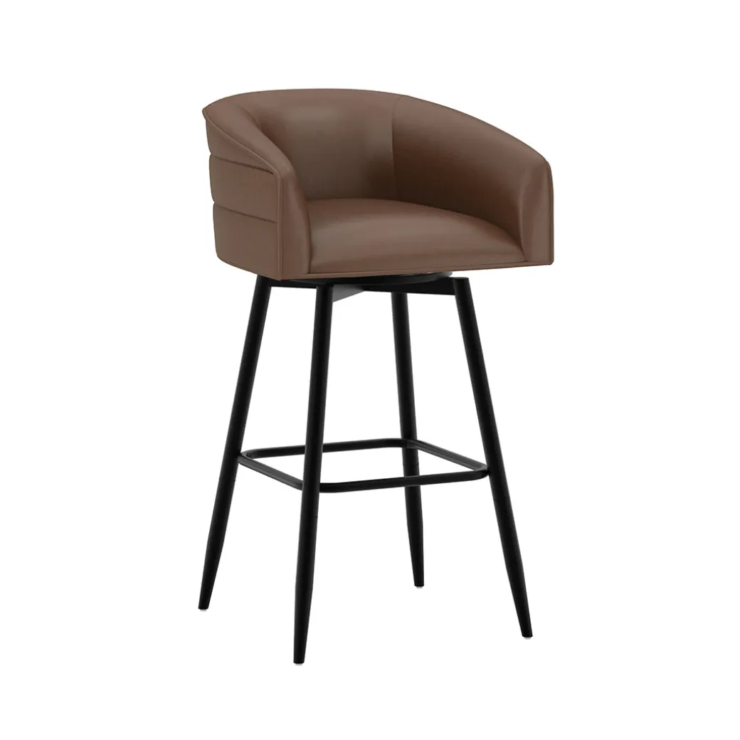 Barrel Bar Stool - Brown