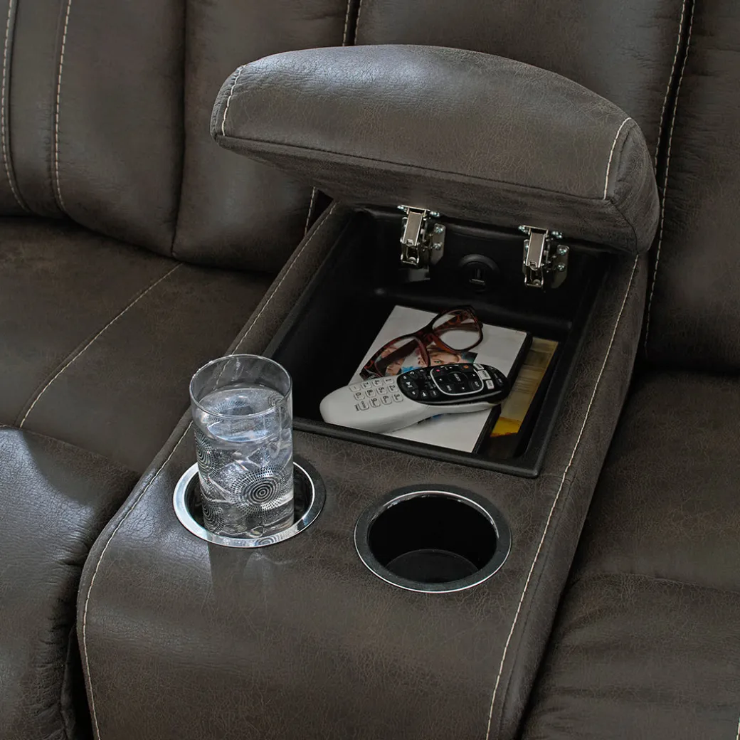 Batavia Pier Reclining Loveseat with Console