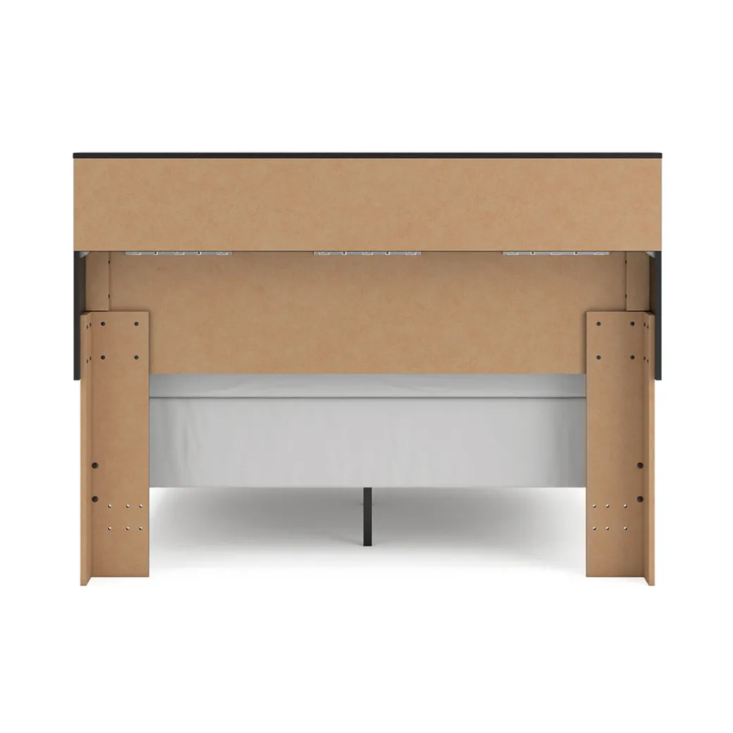 Broachmyn Black Bedroom Group with Mattress & Foundation - Queen