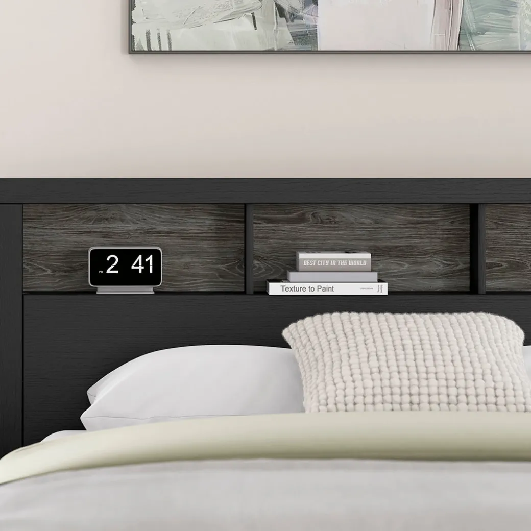 Broachmyn Black Bedroom Group with Mattress & Foundation - Queen