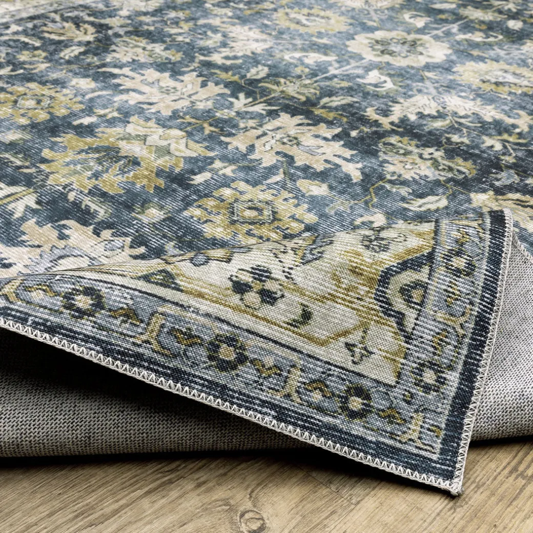 Charleston Olive Washable Rug