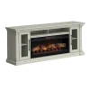 Christopher Media Mantel with Fireplace - 74 Inches