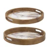 Decorative Wooden Trays (Set of 2)
