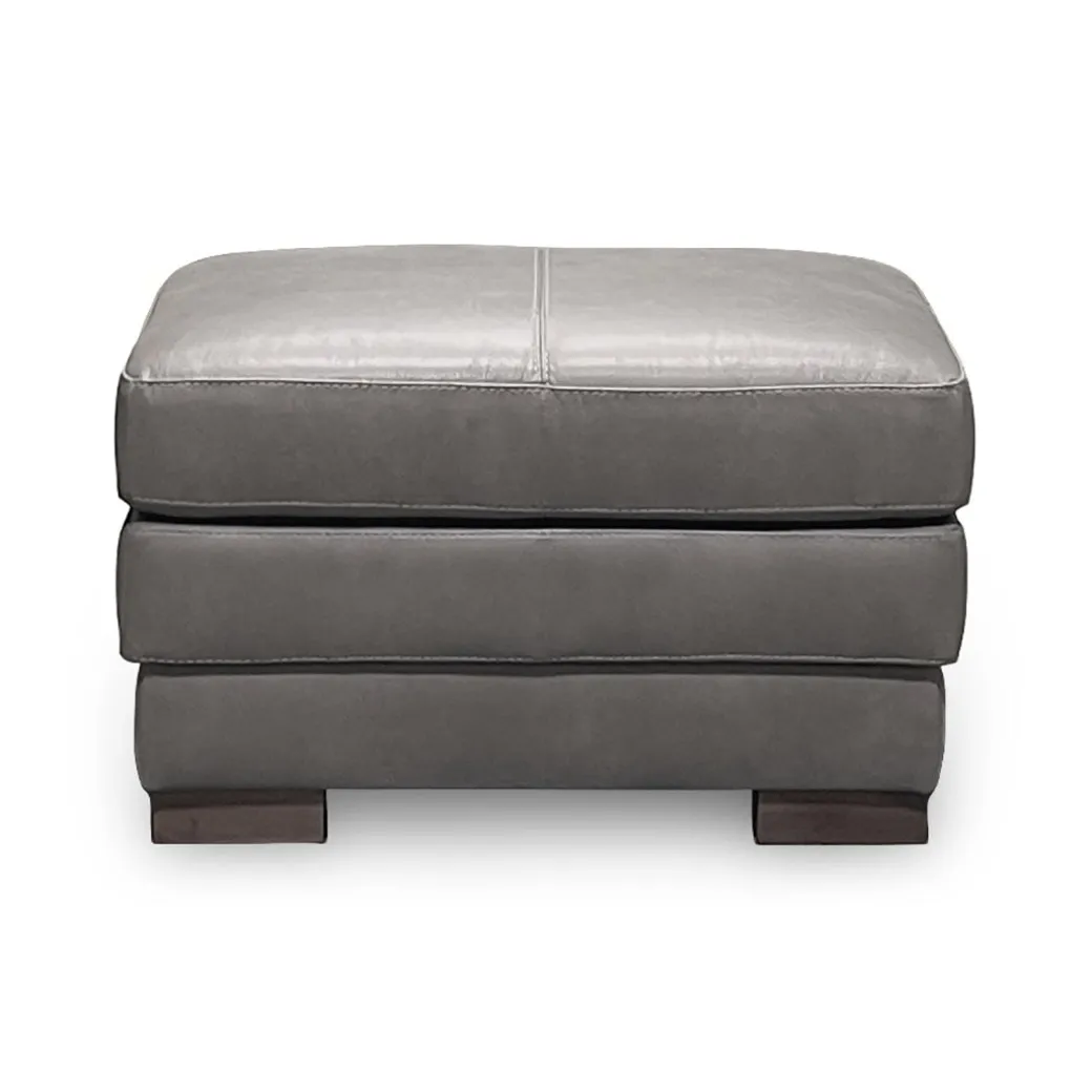 Denver Leather Ottoman