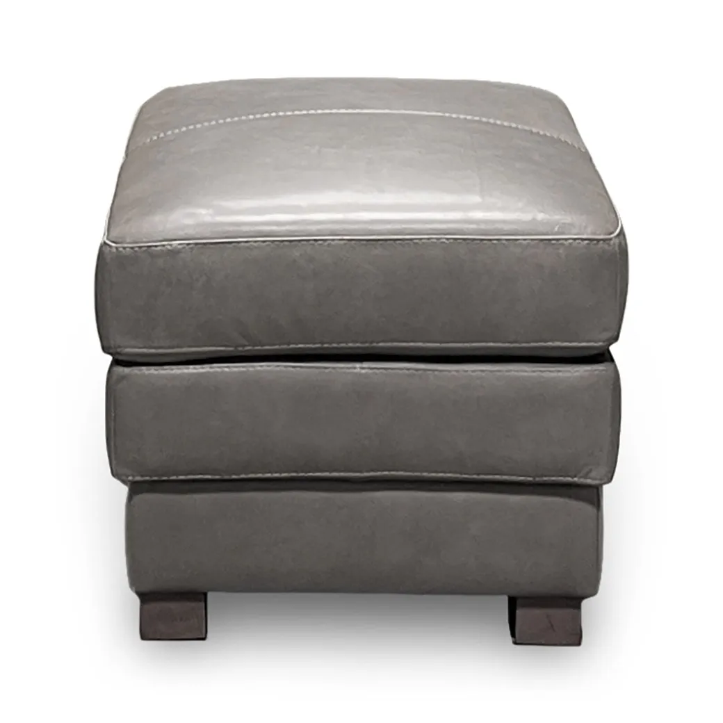 Denver Leather Ottoman
