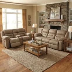 Gambler Reclining Loveseat with Console