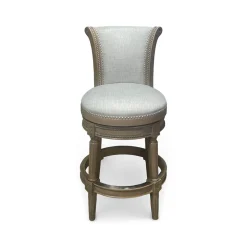 Henry Upholstered Swivel Stool - Gray