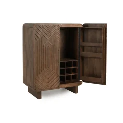Holmes Mango Wood Artisan Bar Cabinet