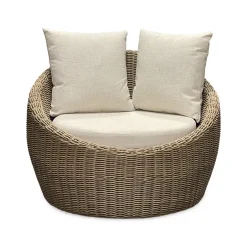 Huntington Outdoor Papasan Swivel Chair