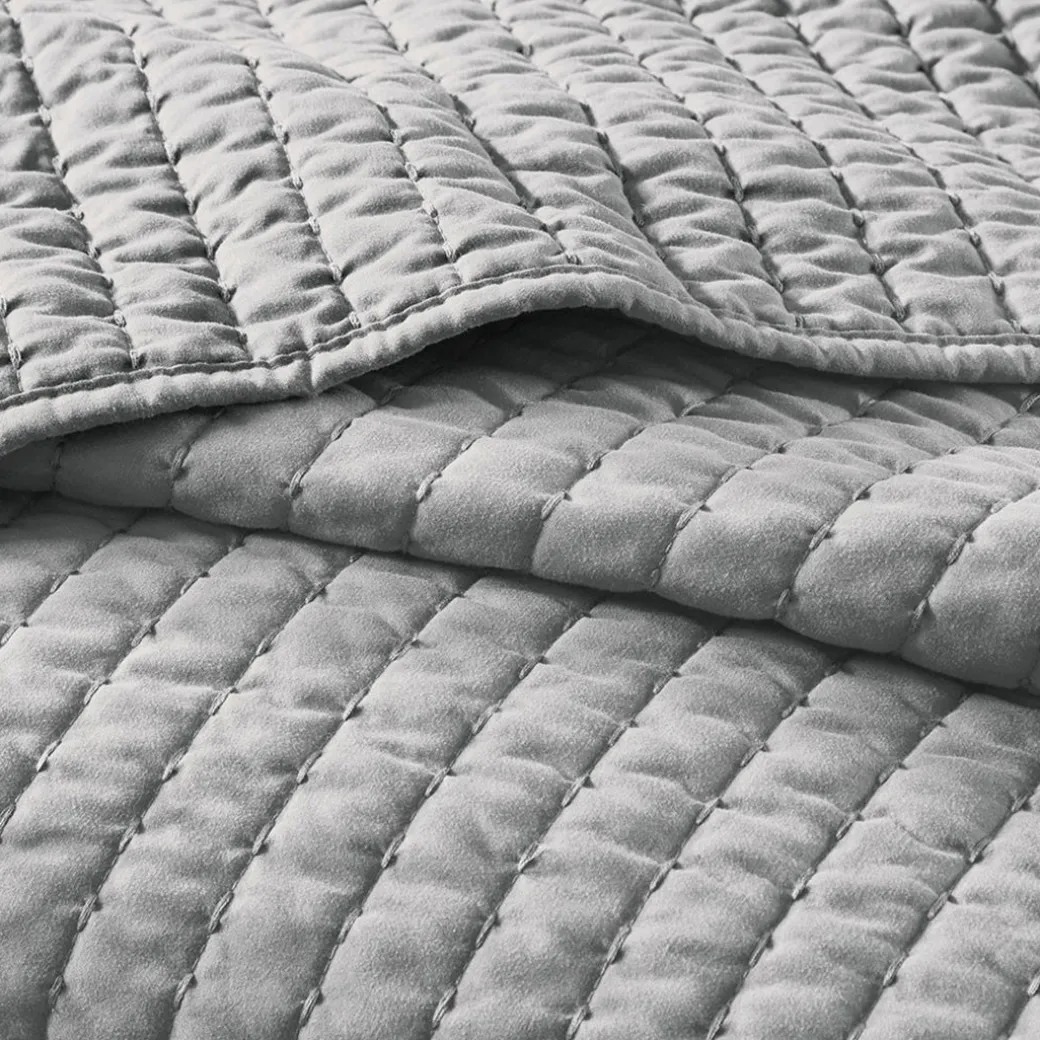 Keaton Gray Coverlet Set