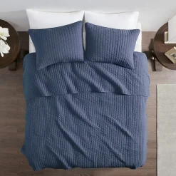 Keaton Navy Coverlet Set