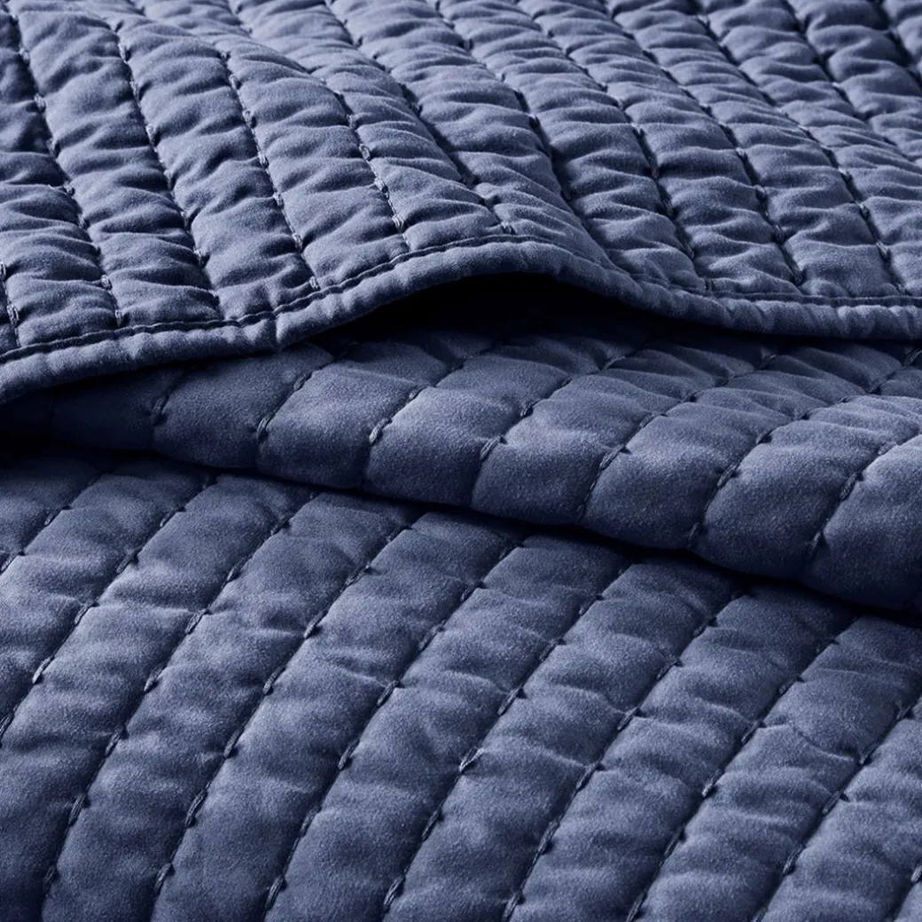 Keaton Navy Coverlet Set
