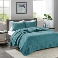 Keaton Teal Coverlet Set