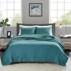 Keaton Teal Coverlet Set