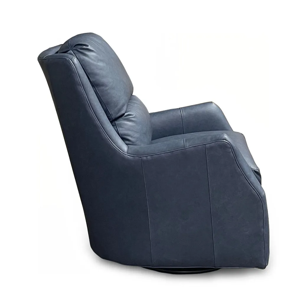 Lisa Leather Swivel Glider