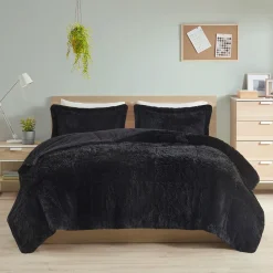 Malea Shaggy Long Fur Comforter Mini Set