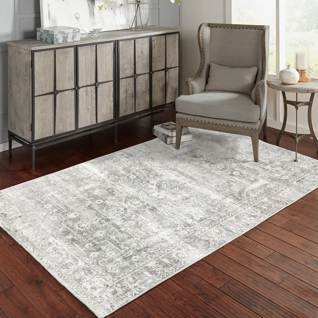 Malibu Platinum Washable Rug