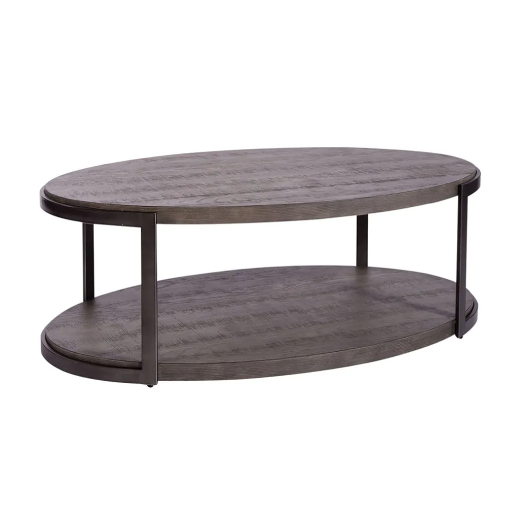 Modern View Oval Cocktail Table