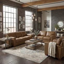 Olympia Leather Loveseat