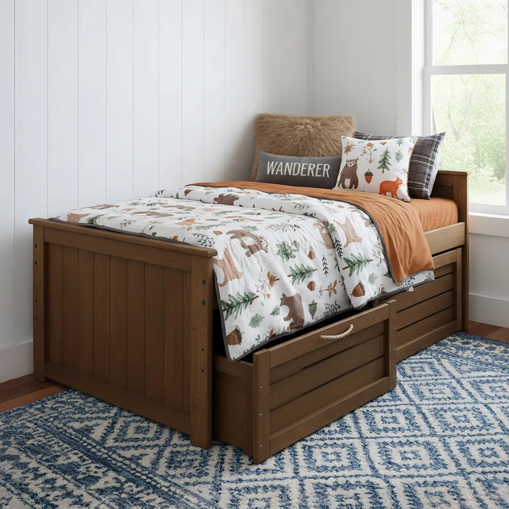 Quinn Chestnut Captains Bed - Twin