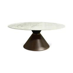 Sintered Stone Oval Cocktail Table