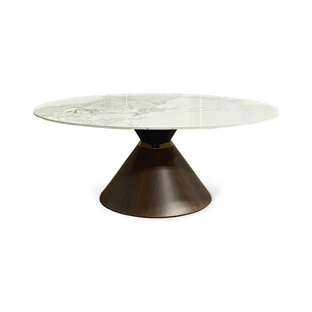 Sintered Stone Oval Cocktail Table