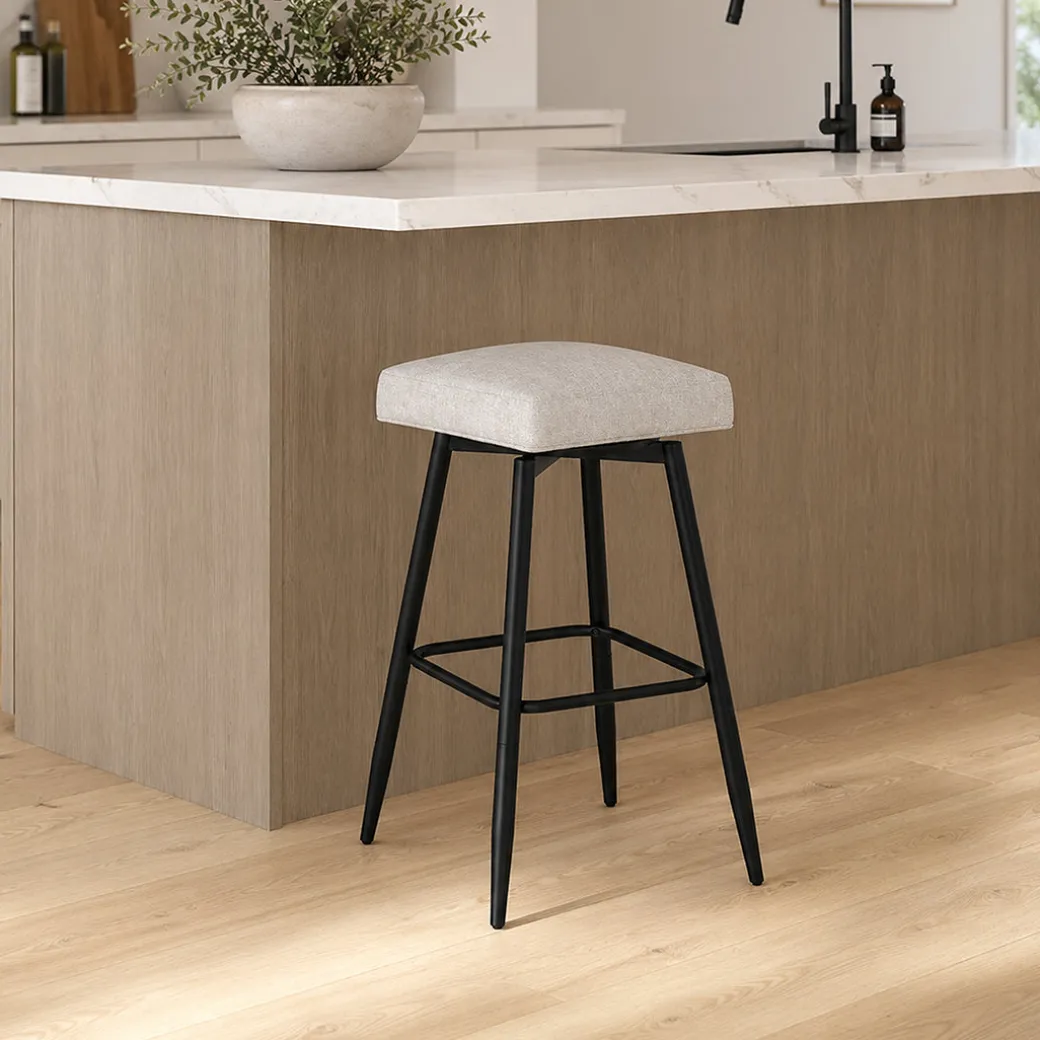 Square Bar Stool - Beige